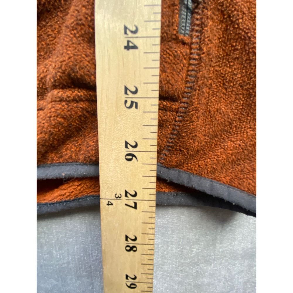 Duluth Trading Co Mens Medium Burnt Orange Quarter Zip Fleece Pullover Jacket - Picture 2 of 6